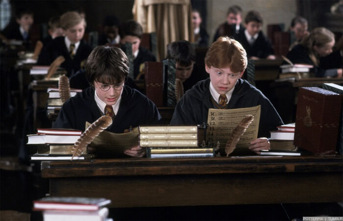 Harry-Potter-with-ron-in-class