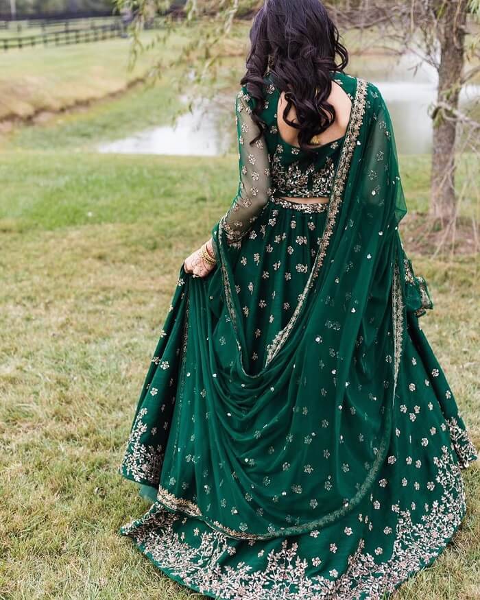 astha-narang-bridal-green-lehenga