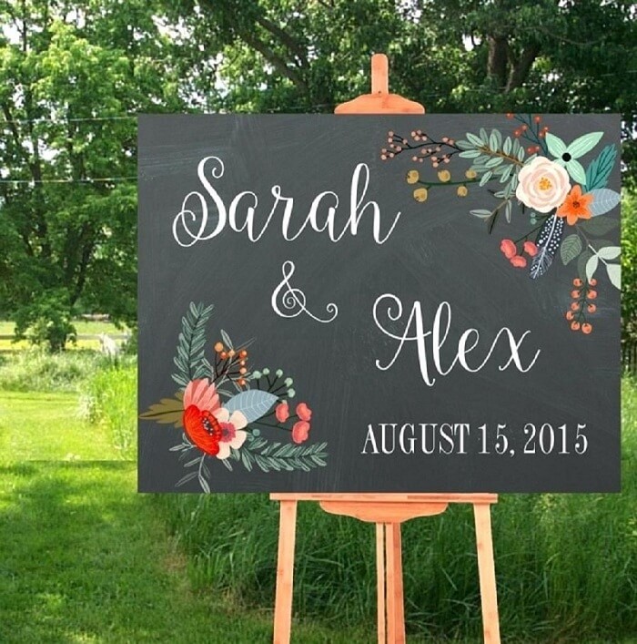 Reusable Wedding Signage Verbena Shaadidukaan